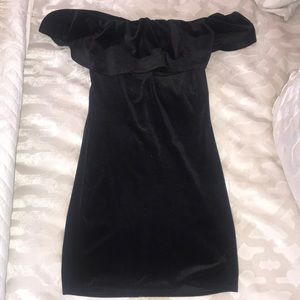 Black off the shoulder dress